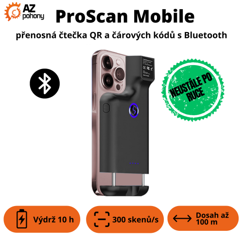 ProScan Mobile – přenosná čtečka QR a čárových kódů s Bluetooth